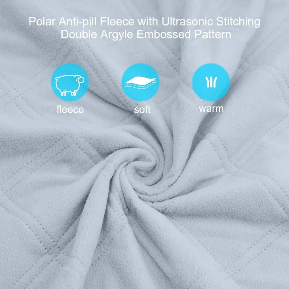 Outdoor Blanket Nylon Warm Fleece Picnic Mat Water Resistant Camping Blanket